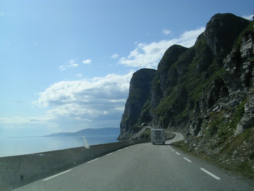 Estrada E 69, a carón do fiordo Porsangen
